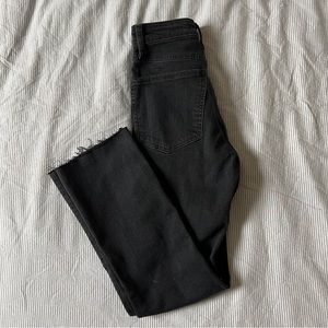 Zara Ankle Frayed Hem Jeans